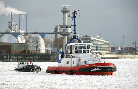 Eisgang auf der Elbe