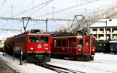 RHTISCHE BAHN Ge 6/6 II 707  &  ABe 4/4 501