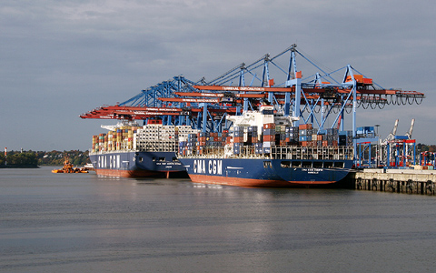 Containerfrachter  CMA CGM CHOPIN  &  CMA CGM CORTE REAL