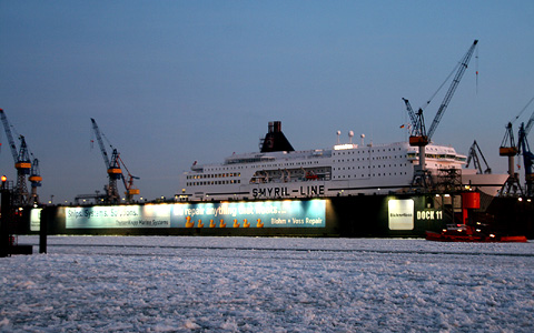 Winter im Hamburger Hafen