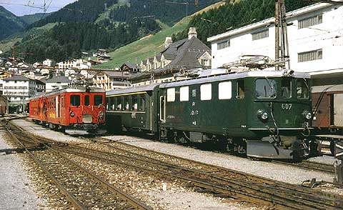 Bahnhof DISENTIS, Graubnden, Schweiz