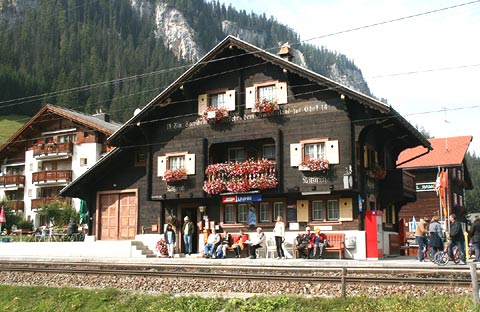 RHTISCHE BAHN  CHUR-AROSA LINIE  STAZIUN LITZIRTI