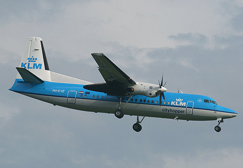 REFLEKTION.INFO - Bild des Tages: KLM CITYHOPPER  FOKKER 50  PH-KVE