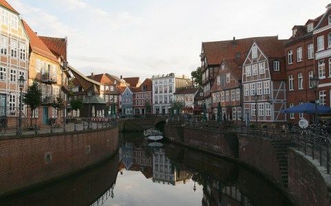 Der Alte Hafen in der Stader Altstadt